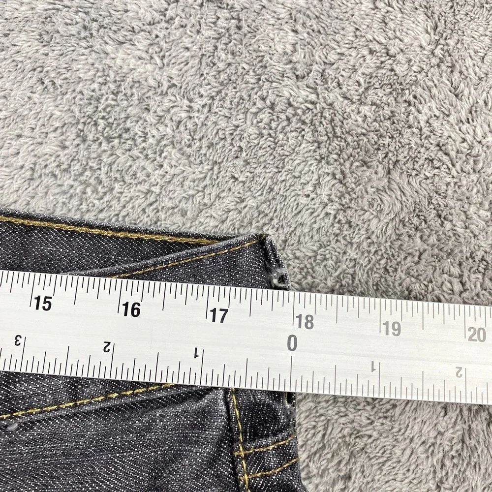 Levis 514 Slim Straight Jeans Mens 36x26 Gray Mid Rise‎ Denim Hemmed 100% Cotton